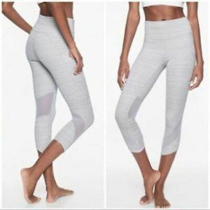 Athleta High Rise Jacquard Mesh Chat to Town Capri